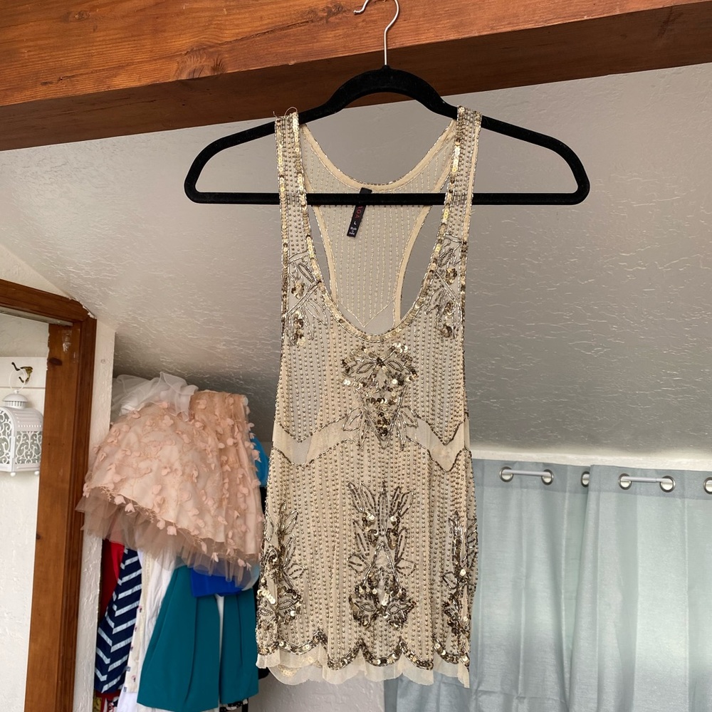 Raga boho beaded top M urban outfitters festival